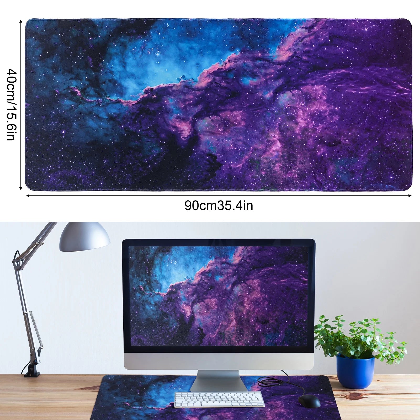 Gaming Mouse Pad, Large Topographic Mouse Pad 35.4X15.6 In, Anti-Slip Rubber Base, Extended Desk Mat for Keyboard and Mouse, Perfect for Home, Office, and Gaming Setups