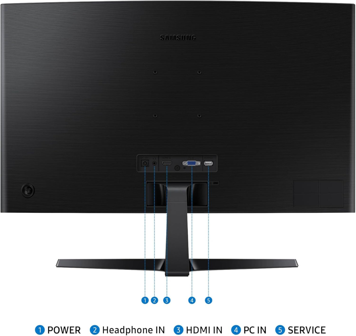 Samsung 27" Essential S3 (S36GD) Series FHD 1800R Curved Computer Monitor, 100Hz, Game Mode, Advanced Eye Comfort, HDMI and D-Sub Ports, LS27D366GANXZA, 2024