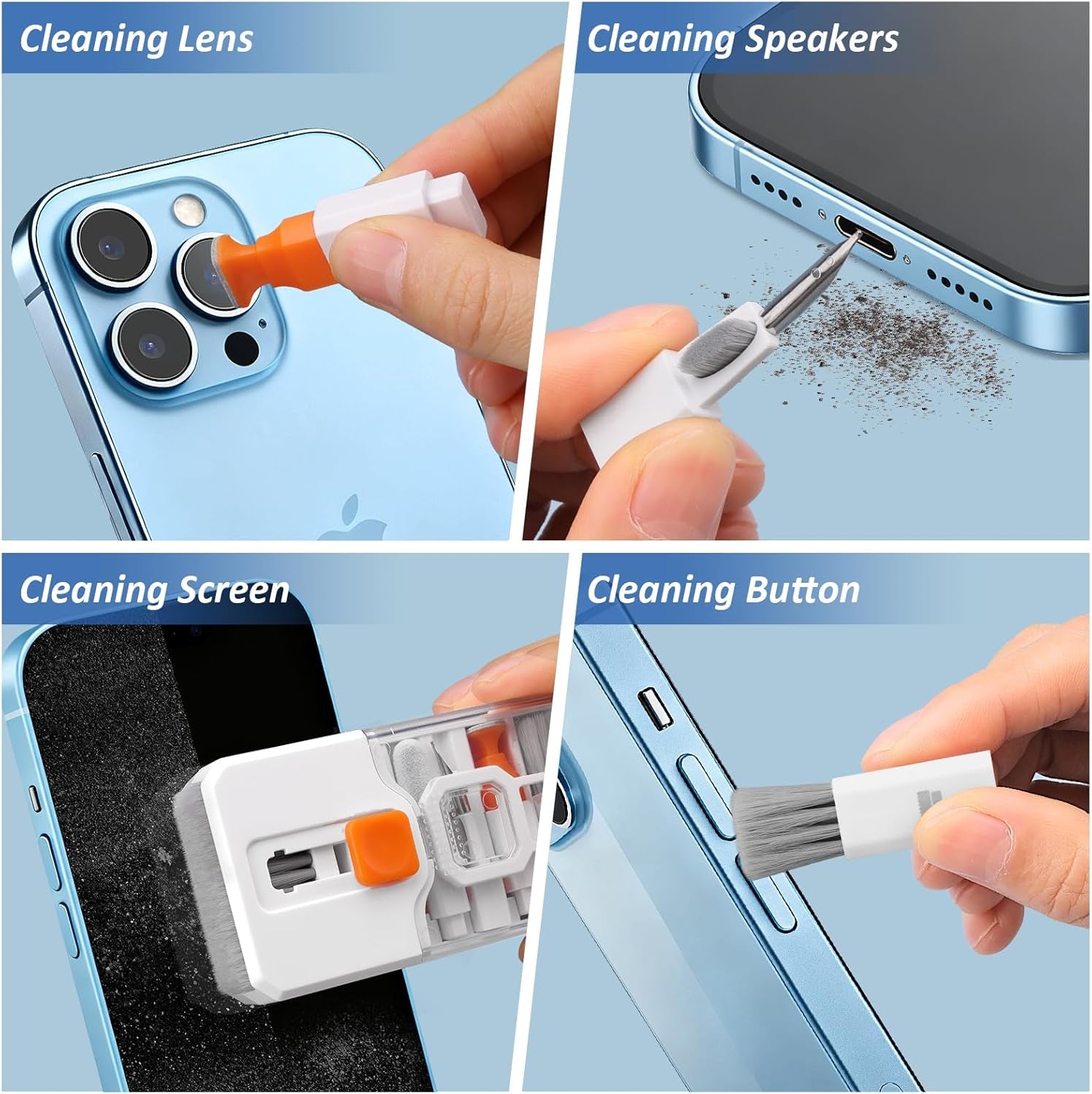 Keyboard Cleaning Kit Laptop Cleaner, All-In-1 Computer Screen Cleaning Brush Tool, Multi-Function PC Accessories Electronic Cleaner Kit Spray for Iphone Ipad Macbook Earbud Camera Monitor with Patent