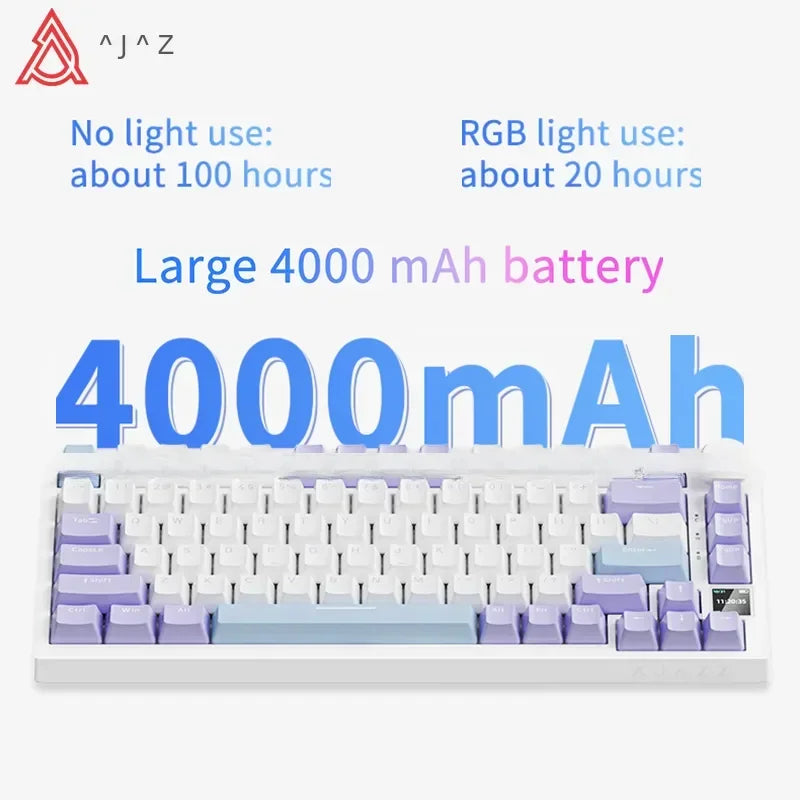 AK820 / Ak820Pro Gaming Mechanical Keyboard 75% 82 Keys Wired Single Mode/Bluetooth Wireless Gamer Keyboard for Laptop PC