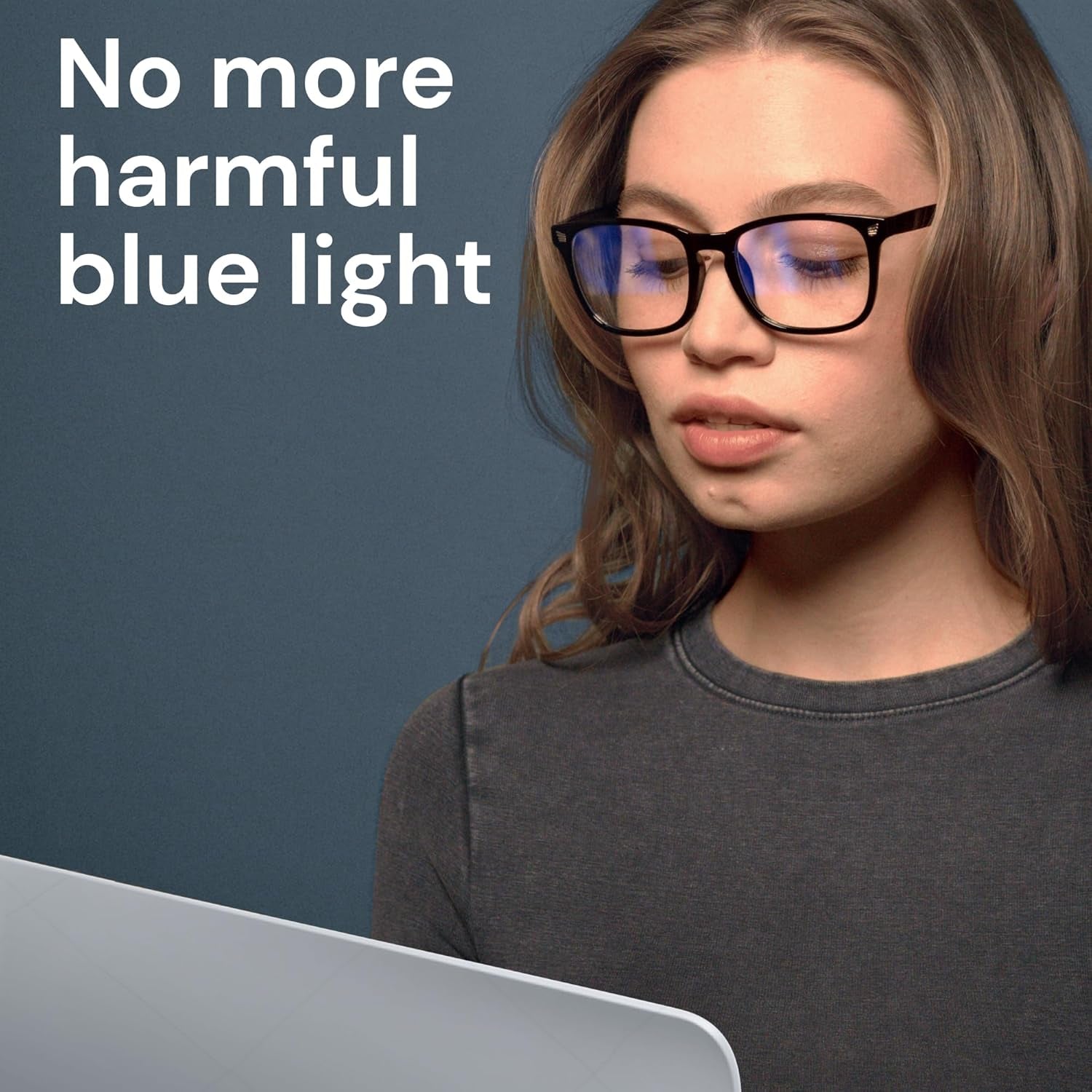Eyewear Frames for Men - Blue Light Blocking Square Glasses, anti UV Ray Computer Gaming, Blue Blockers for Women