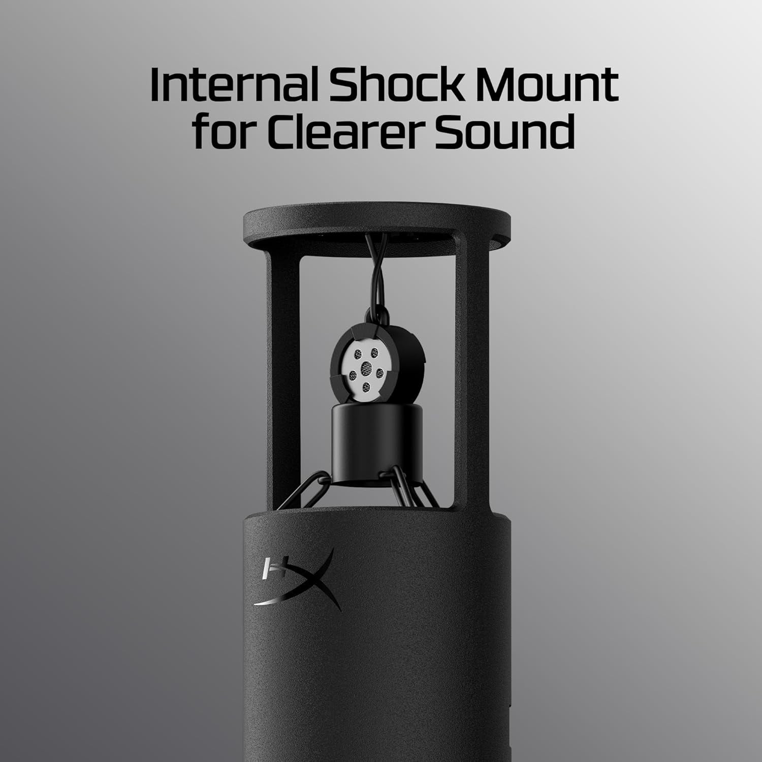 Solocast 2 – Gaming USB Condenser Mic for PC, USB-C to USB-A, Built-In Pop Filter, Internal Shock Mount, Plug and Play, 24-Bit / 96Khz, Compact Tiltable Stand – Black