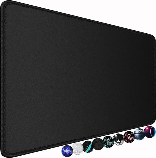 Large Gaming Mouse Pad, 31.5X15.7 Inch Large Extended Computer Keyboard Mouse Mat, Water Resist Non-Slip Mousepad Rubber Base Long XXL Desk Mouse Pad for Work & Gaming, Office & Home, Black