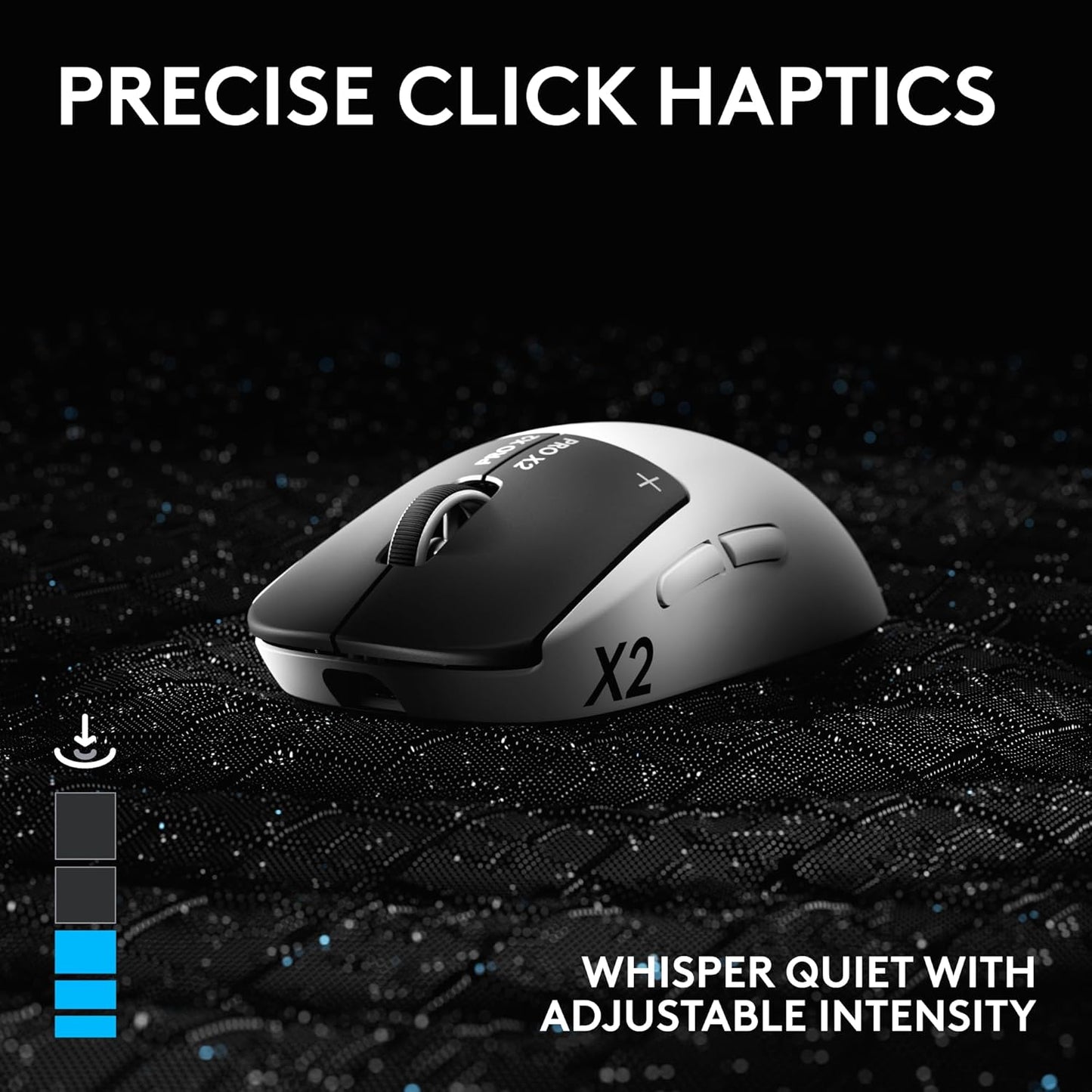 Logitech G PRO X2 SUPERSTRIKE Wireless Gaming Mouse: Customizable Rapid Trigger Magnetic Analog Switches, Adjustable Click Haptics, 61G Ultra Lightweight, USB-C, <8K Polling, for Pc/Mac - Black/White