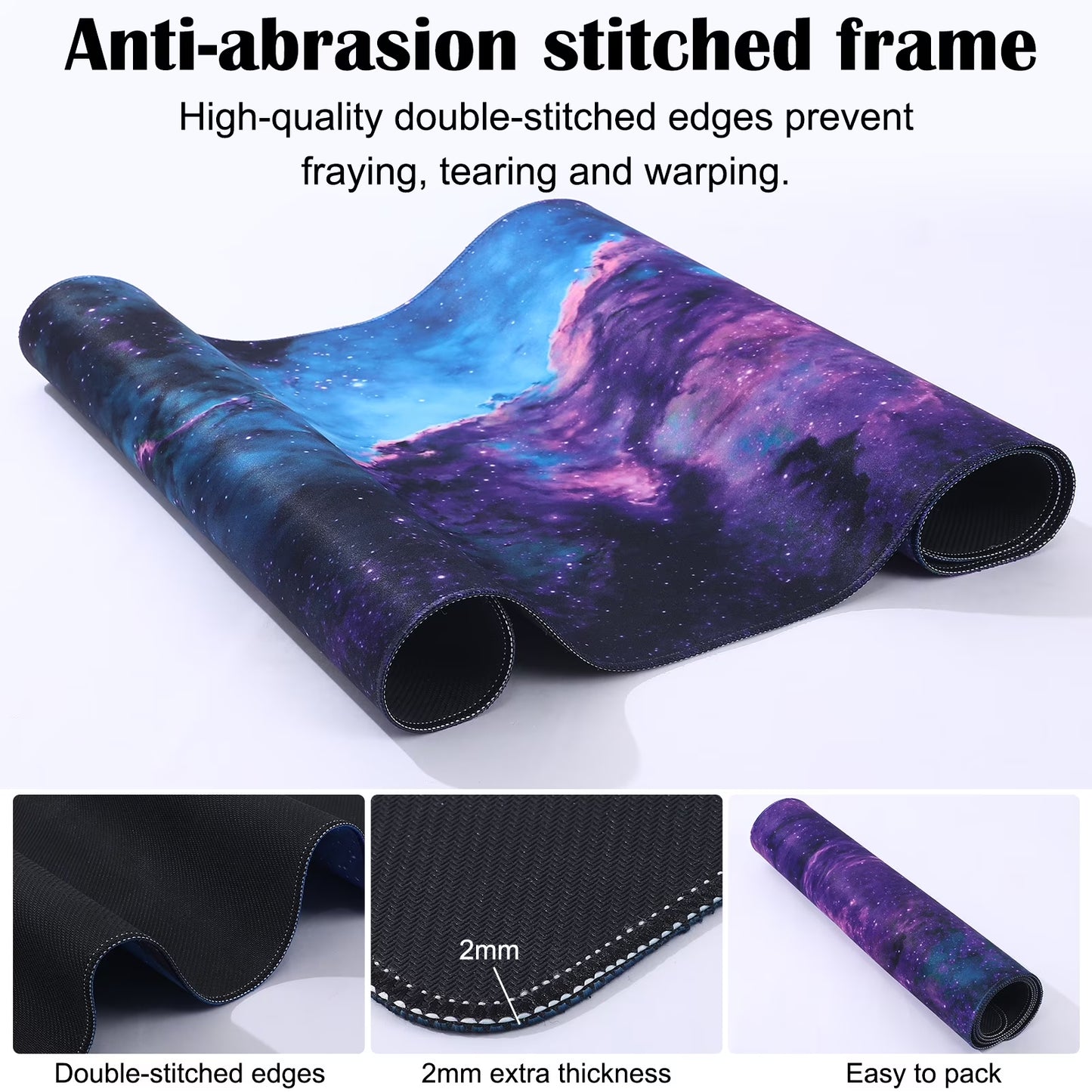 Gaming Mouse Pad, Large Topographic Mouse Pad 35.4X15.6 In, Anti-Slip Rubber Base, Extended Desk Mat for Keyboard and Mouse, Perfect for Home, Office, and Gaming Setups