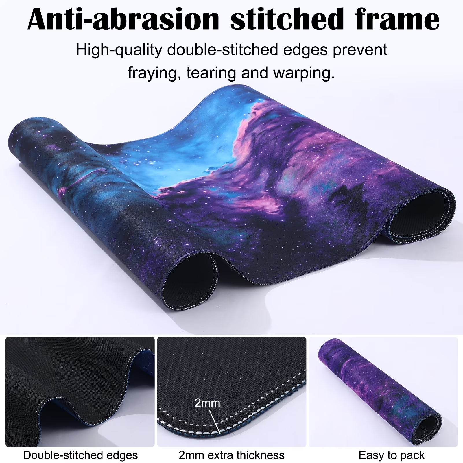 Gaming Mouse Pad, Large Topographic Mouse Pad 35.4X15.6 In, Anti-Slip Rubber Base, Extended Desk Mat for Keyboard and Mouse, Perfect for Home, Office, and Gaming Setups
