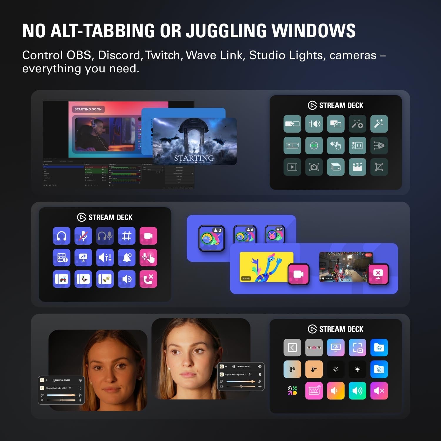Stream Deck MK.2 Studio Controller, 15 Macro Keys | Trigger Actions in OBS, Twitch, Youtube and More, Visual Feedback, Hundreds of Plugins, Works with Mac and PC