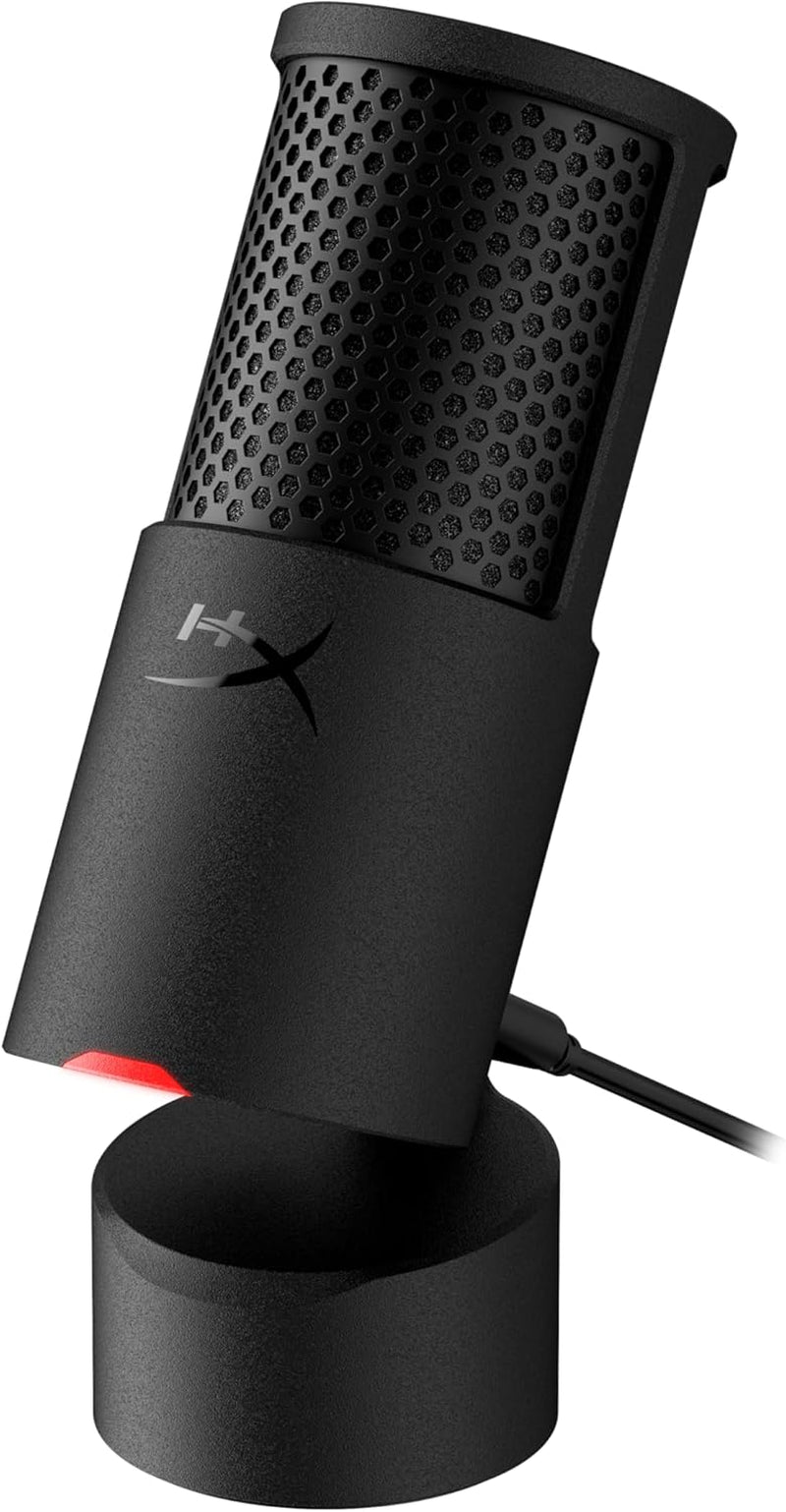 Solocast 2 – Gaming USB Condenser Mic for PC, USB-C to USB-A, Built-In Pop Filter, Internal Shock Mount, Plug and Play, 24-Bit / 96Khz, Compact Tiltable Stand – Black