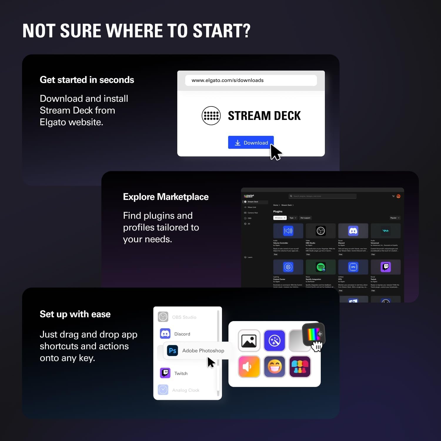 Stream Deck MK.2 Studio Controller, 15 Macro Keys | Trigger Actions in OBS, Twitch, Youtube and More, Visual Feedback, Hundreds of Plugins, Works with Mac and PC