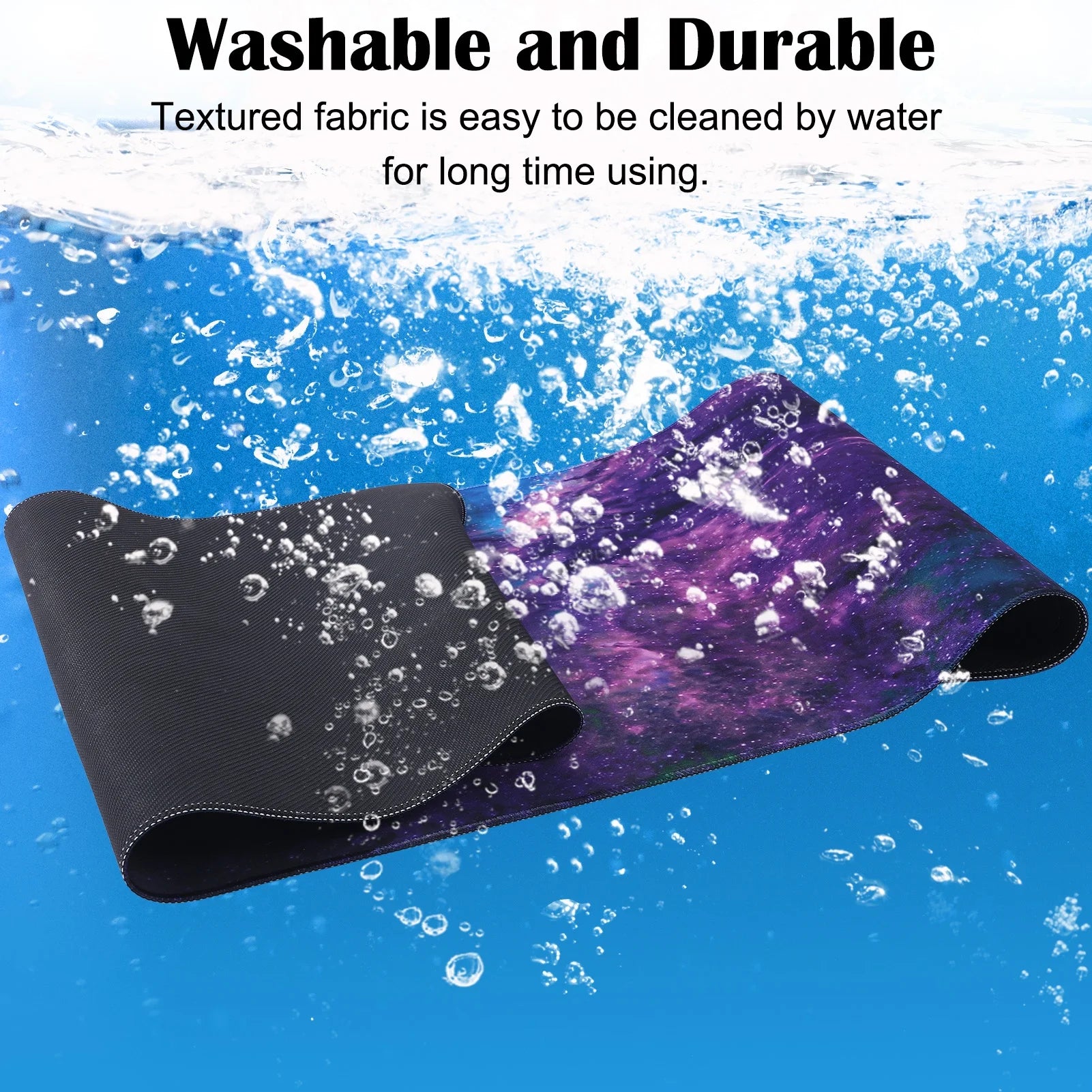 Gaming Mouse Pad, Large Topographic Mouse Pad 35.4X15.6 In, Anti-Slip Rubber Base, Extended Desk Mat for Keyboard and Mouse, Perfect for Home, Office, and Gaming Setups