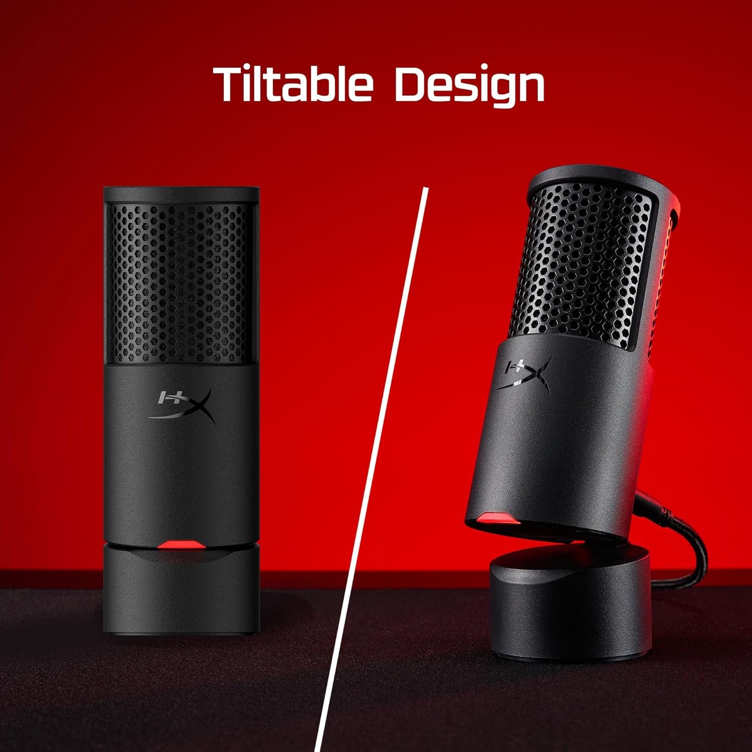 Solocast 2 – Gaming USB Condenser Mic for PC, USB-C to USB-A, Built-In Pop Filter, Internal Shock Mount, Plug and Play, 24-Bit / 96Khz, Compact Tiltable Stand – Black
