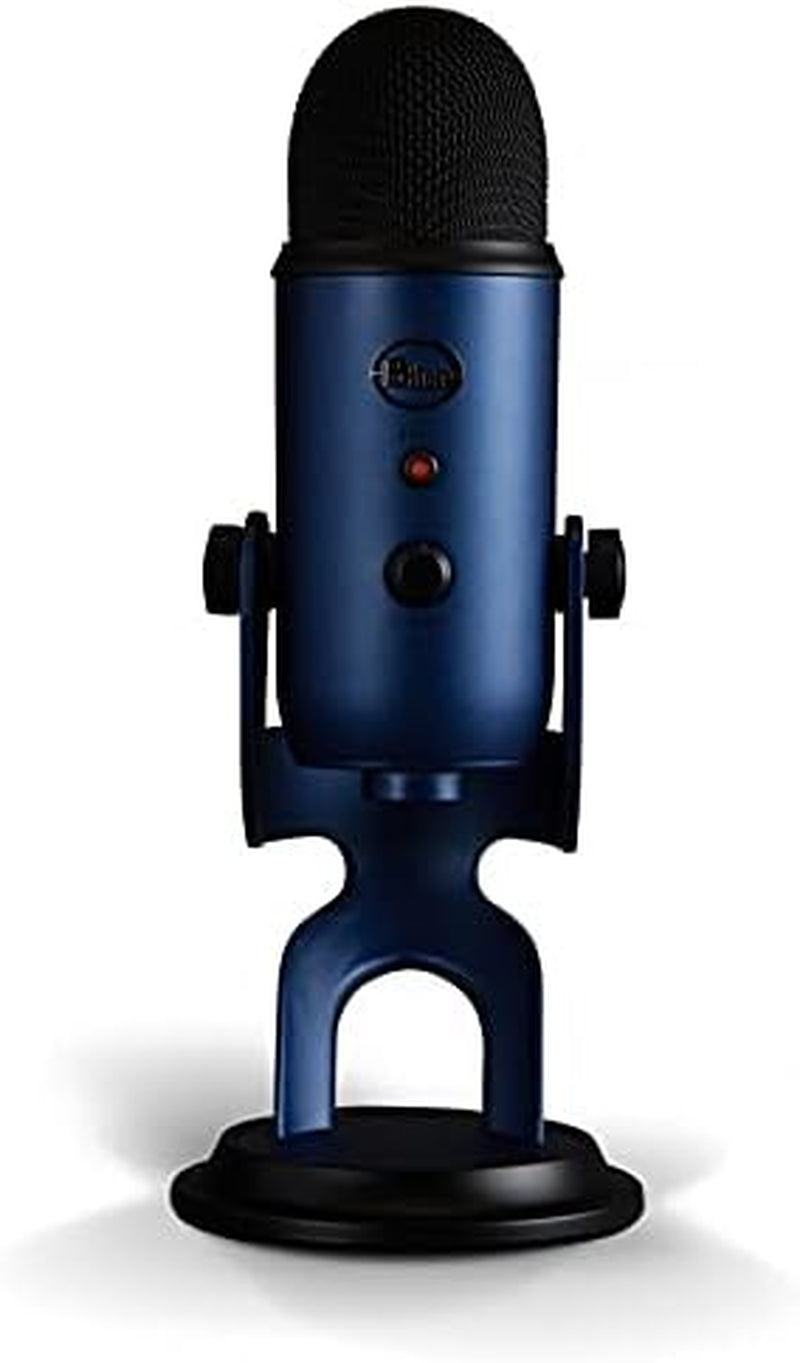 Logitech Creators Blue Yeti USB Microphone for PC, Mac, Gaming, Streaming, Podcasting, Studio and Computer Condenser Mic with Blue VO!CE Effects, 4 Pickup Patterns, Plug and Play - Midnight Blue
