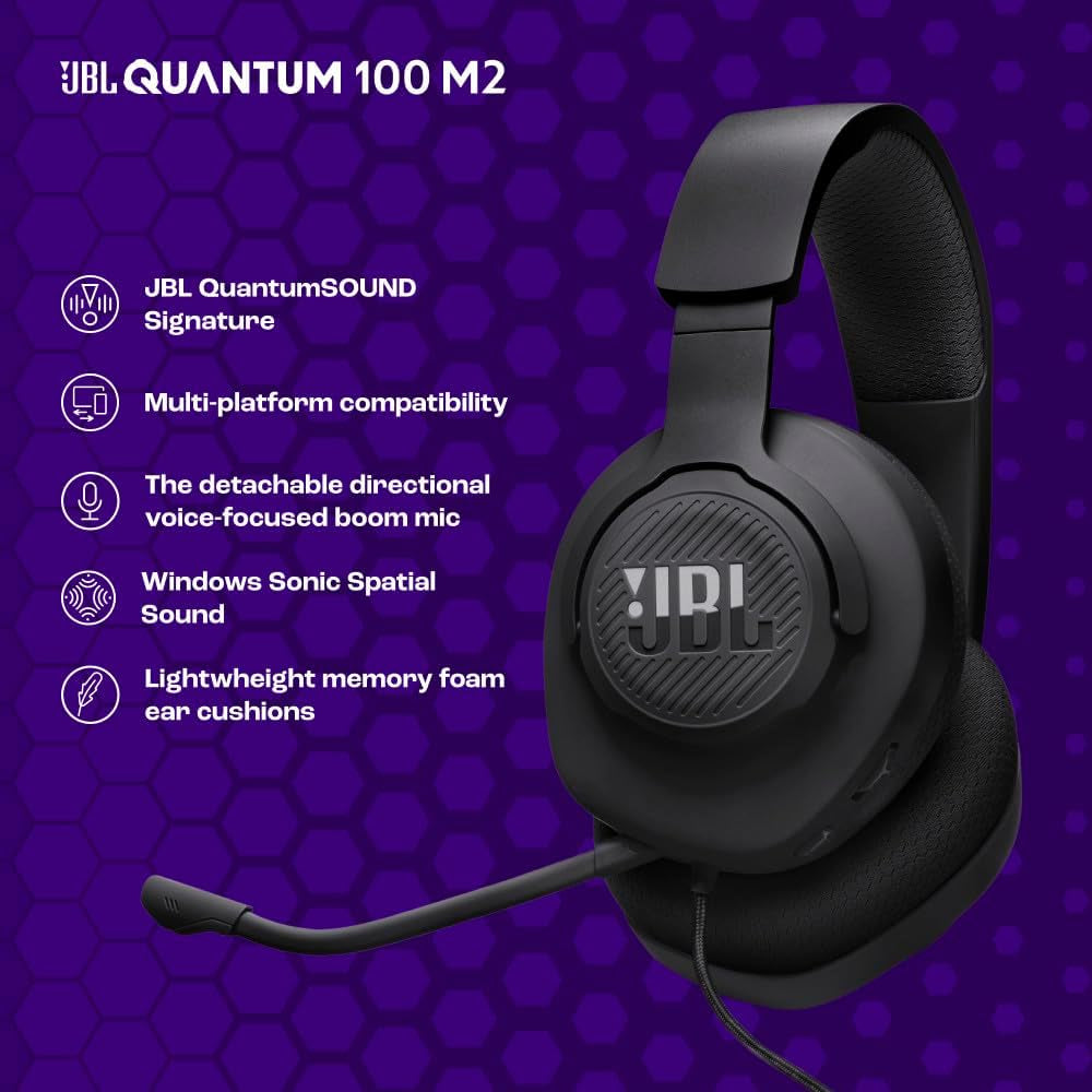 JBL Quantum 100M2 Wired Gaming Headset