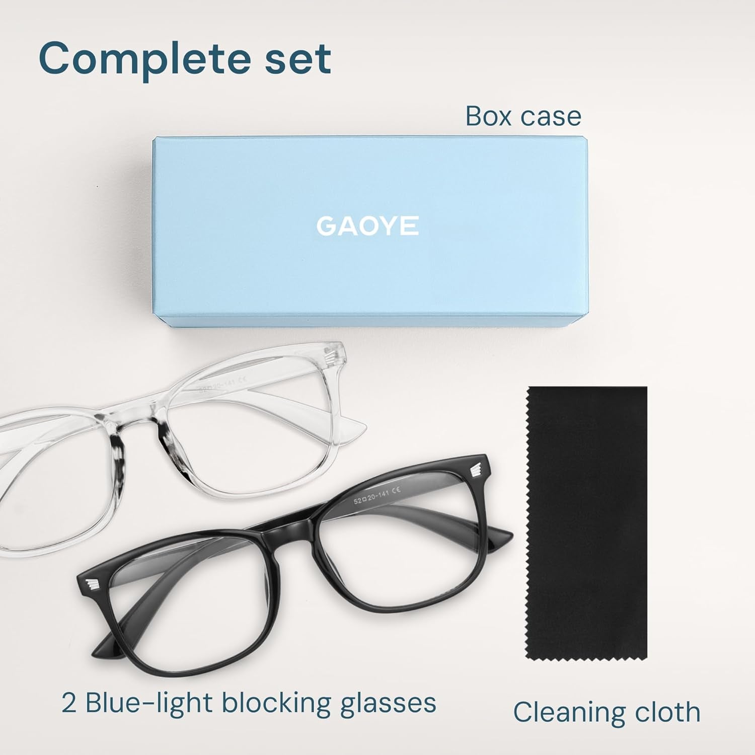 Eyewear Frames for Men - Blue Light Blocking Square Glasses, anti UV Ray Computer Gaming, Blue Blockers for Women