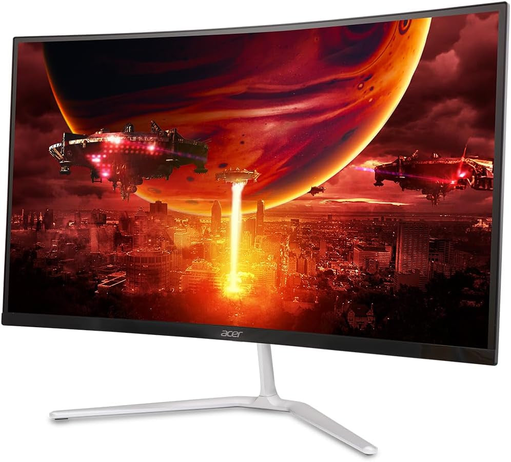 Acer Nitro 27" WQHD 2560 X 1440 1500R Curved PC Gaming Monitor | AMD Freesync Premium | 180Hz Refresh | 1Ms VRB | VESA Mountable | HDR10 | 1 X Display Port 1.2 & 2 X HDMI 2.0 | EDA270U Pbmiipx